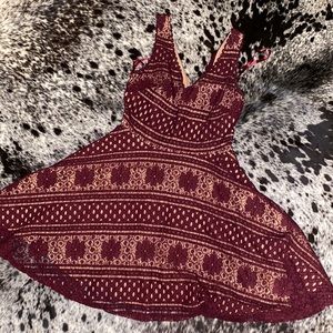 Lace Maroon Dress